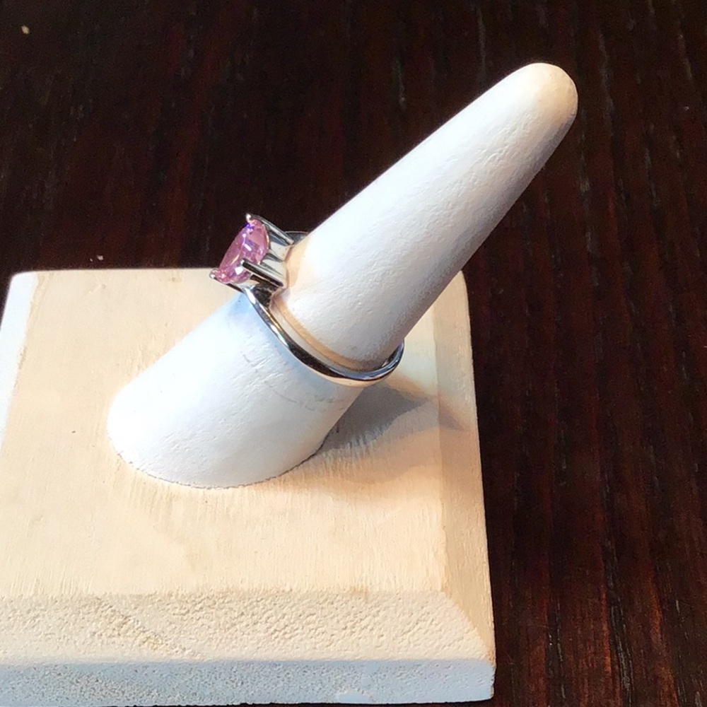 Sterling Silver Lab-created Sapphire ring. - Picture 3 of 5